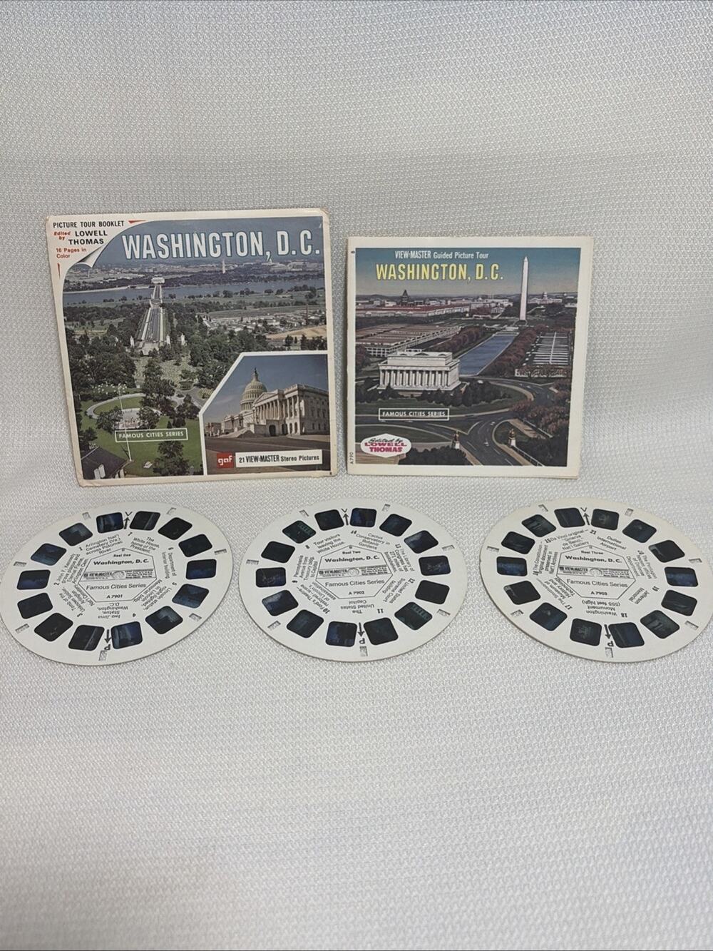 GAF View Master 3 Reel Set w/ Booklet Vintage Washington DC #790